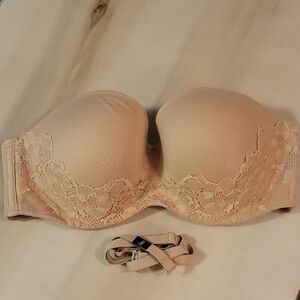 💥 Victoria's Secret Lace Strapless Bra - Cream